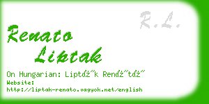 renato liptak business card